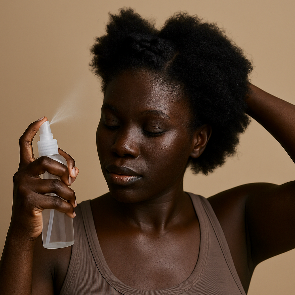 Application de la méthode Loc sur cheveux crépus courts